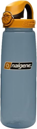Image of Nalgene 24 oz On The Fly Lock-Top Water Bottle, Rhino w /Brown and Black (Pack of 6)