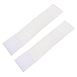 MAGICLULU 2 Stück Verstellbare Weiße Fußball Armbinden aus Nylon rutschfeste Kapitänsbinde für Mannschaftssport und Fußballspieler im Stadion