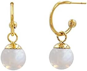 Noble Nature Boho Jewellery Collection Earrings, 24 Carat Gold Plated, Genuine Natural Stones
