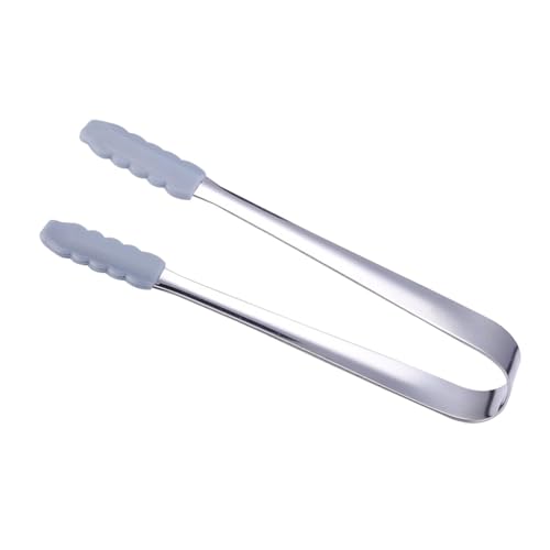 Pinze per cubetti di ghiaccio - Pinze per cubetti di ghiaccio per congelatore in acciaio inox con custodie in silicone | Pinze per servire buffet, pinze per dessert, pinze per alimenti per il tè,