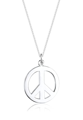 Collier peace argent 925 anti ternissement chaîne femme boho