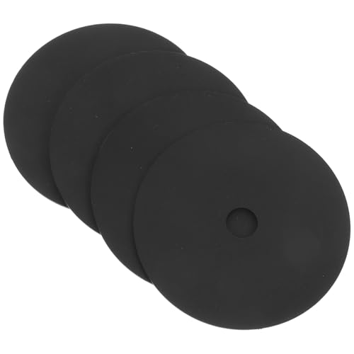 MAGICLULU 4 Piezas de Accesorios para Escobilla de Inodoro Negro, Resistente a Deformaciones, Fácil de Reemplazar, para Baño, Material PP, Tapa Protectora contra Olores