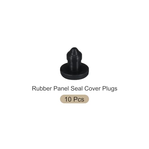 Image of Snap in Locking Hole Plugs Rubber Panel Seal Cover Drilled Silicone Caps, [for Kitchen Rubber, Waterproof Sealing Plugs] - 4mm /0.2in /Black /10Pcs
