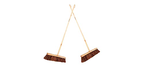 Palmera Wood Hard Floor Broom, Pack of 2, Brown, 18 inch Size (B09CZ4GHZV) Amazon Price History, Amazon Price Tracker