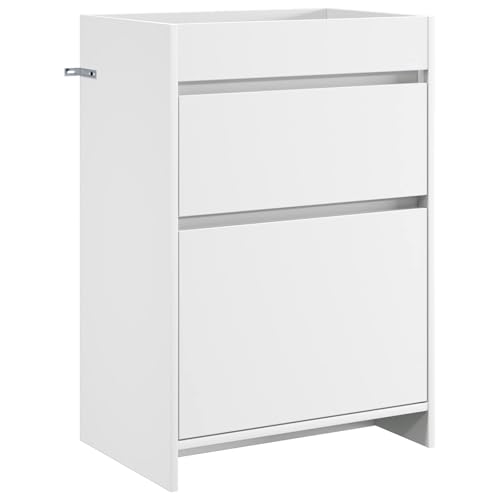 Mueble de baño para lavandería e interior en madera blanca funcional 4