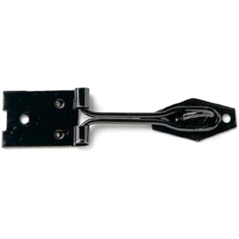 Merriway Black Japanned Wire Hasp and Staple Cover