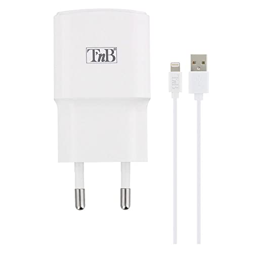 Pack Secteur Lightning 2.4 A T'nB Blanc pour recharge rapide iPhone - 2