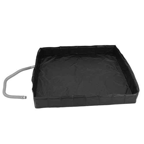 jojofuny Base de Ducha Plegable para Exteriores con Tubo de Desagüe Desmontable, Material PVC PP Resistente y Diseño Cuadrado Adecuado para Camping y Caravanas