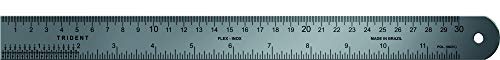 Régua Ferragista, Trident, FLEX-30, Cinza, 30 cm