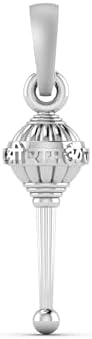 Akshat Sapphire Sterling Silver (92.5% Purity) Hanuman Ji/Bajrang Bali Locket For Men & Women Pure 925 Silver Bajrang Bali Pendant - Reload_gada-pendant