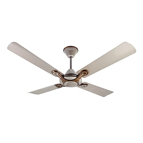 Havells 1200mm Leganza ES 4B Ceiling Fan | Best fan in 4 Blade, Premium Finish Decorative Fan, High Air Delivery | Energy Saving, 100% Pure Copper Mot