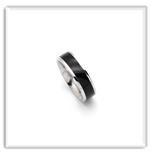 Xusamss Fashion Stainless Steel Epoxy Band Ring2