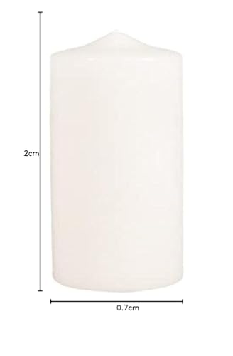 Rayher 3140596 Stumpenkerze, 7cm ø, 20cm, Creme