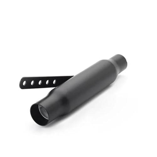 Pot d'échappement universel moto custom noir 38 mm 51 mm acier inox