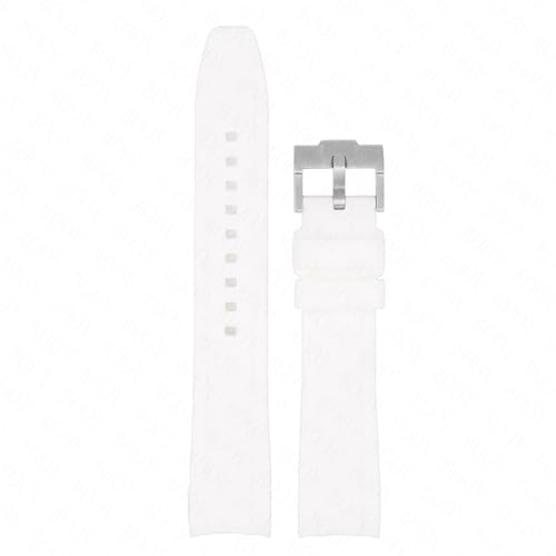 Correa de silicona flexible de 22mm blanca para sustituir pulseras rotas