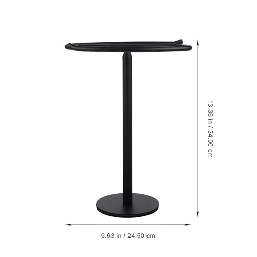 Toallero de pie negro vertical de acero inoxidable anticorrosión 3