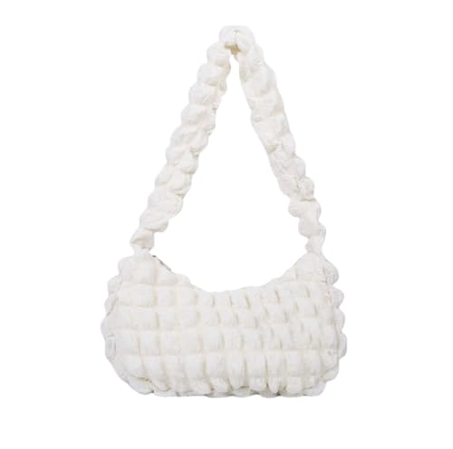 Shoulder Bag Women Large Capacity Casual Crossbody Underarm Bags(White)