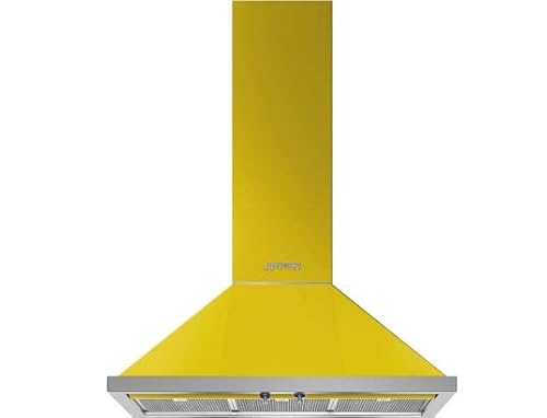 Hotte decorative murale Smeg KPF9YW - Hotte aspirante Pyramide - largeur 90 cm - Débit d'air maximum (en m3/h) : 797 - Niveau sonore Décibel mini. / maxi. (en dBA) : 50 / 72