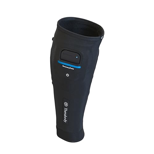 Therabody RecoveryPulse Calf - Compression & Vibration Sleeve for On The Go Relief Reduce Soreness in Lower Legs Increase Flexibility Circulation & Accelerate Recovery (Small)
