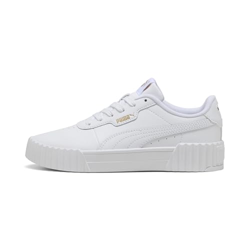PUMA Mädchen Carina 3.0 Jr Sneaker, Puma White Puma Gold, 36 EU