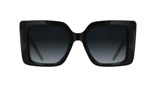 KARL LAGERFELD Womens Sunglasses KL6203S - Black/White with Gradient Grey Lens