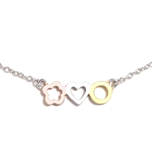 Agatha Ruiz de la Prada Halsband Halskette Sterling Silber Mädchen ANITA 37cm. Herzkreis Stern 17mm