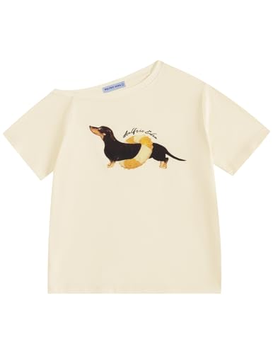 Aelfric Eden Dachshund Off The Shoulder Tshirts Women's Oversized