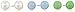 Rhodium-Plated Sterling Silver Freshwater Cultured Pearl, Aquamarine, and Jade Stud Earrings (Set of Three Pairs) 8mm