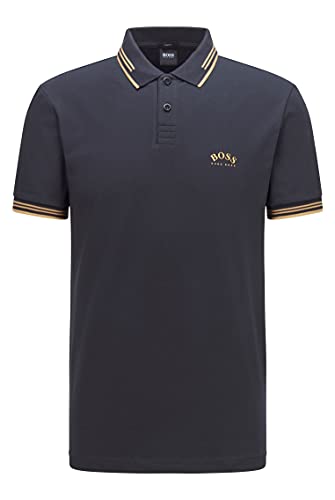 Polo Slim Fit BOSS Hommes Paul Curved en maille piquée stretch