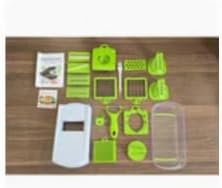 Vegetable Chopper 18-in-1 Multifunctional Kitchen Gadgets - 10 Blades Onion Chopper with Container, Food Spiralizer Slicer Dicer Grater Shredder, Vegetable Cutter for Salad/Coleslaw/Meat/Nuts