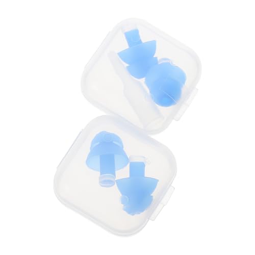 TOYANDONA 2 pares Tapones de Silicona Anti-ruido para Dormir Reutilizables y Resistentes Cómodos y Ligeros para Reducir Ruido y Dejar de Roncar Perfectos para Descanso y Viajes