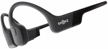 SHOKZ OpenRun Bone Conduction Open-Ear Bluetooth Sport Headphones, Running Workout Bundle with Waterproof Carrying Case & Sweat Headband, IP67 Sweat Resistant, 8H Playtime, Mic, Black
