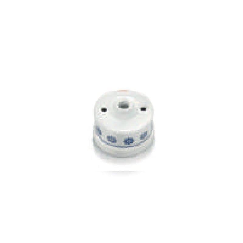 Couvercle aveugle porcelaine bleu et argent pour boîte d'encastrement de finition