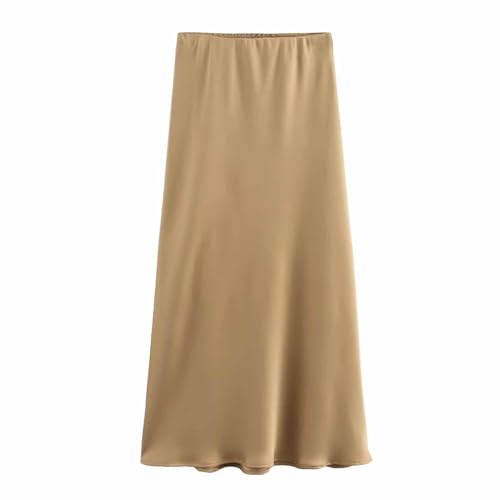 Women Mermaid Maxi Skirts Wedding Graduation Office Travel Long Skirt Smooth Ruffle Hem Elegant Dressy Casual Skirt