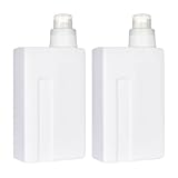 KICHOUSE Botellas de Loción Vacías 2 Piezas 1000 Ml Subcontenedores Rellenables para Detergente y Gel de Ducha Botellas Dispensadoras Resistentes a Fugas para Uso Doméstico y Viaje