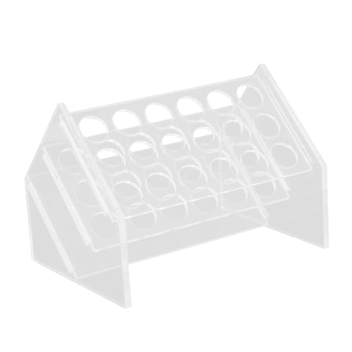 Cabilock Clear Test Tube Rack Slant Holder for Lab Test Tubes Storage Laboratory Accessories