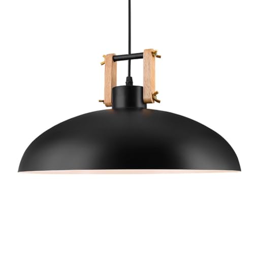 Lámpara de Techo colgante de madera con acabado natural para comedor y pasillo