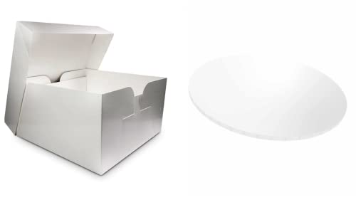Cake Board and Cake Box - Multiple Dimensions (12" - White Masonite)