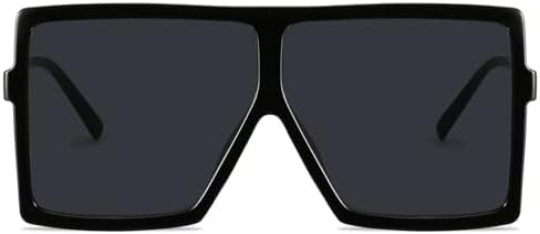 GRFISIA Square Oversized Sunglasses for Women Men Flat Top Fashion Shades