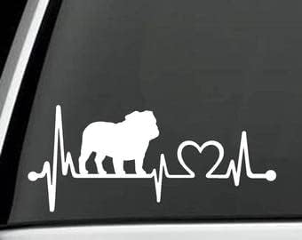 Fprqlyze - Adhesivo adhesivo de vinilo para amantes de las mascotas, diseño de bulldog inglés