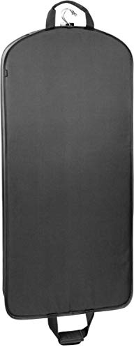 WallyBags Lightweight Durable Garment Bag for Travel and Storage, Black, 52-inch