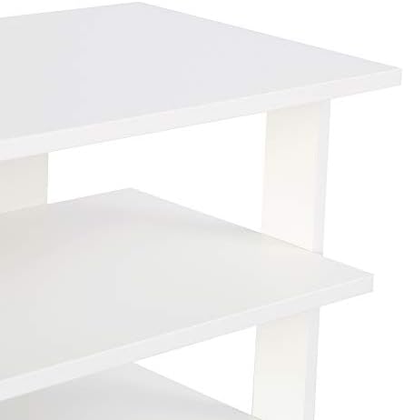HOME BI Narrow Shoe Rack, Double Rows 7-Tier Wood Shoe Shelf, Vertical Shoe Storage Cabinet, Entryway Shoe Tower, Shoes Organizer Perfect for Narrow Closet, Entryway, Hallway, Bedroom(Large, White)