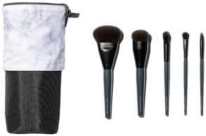 Rose and Ben Beauty Essential Travel 5 Piece Brush Set | Professional Blending Brush for Liquid & Cream Makeup | Cruelty Free