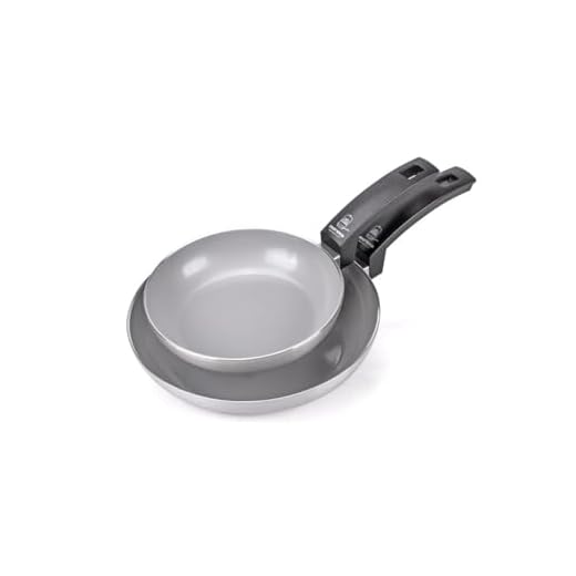 Moneta Innova Set di padelle 20+26cm, rivestimento naturale FineGres (NO PFAS), anche per induzione, 100% Made in Italy