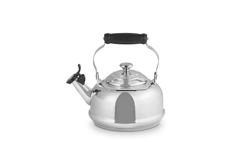 Image of Le Creuset Enamel On Steel Whistling Tea Kettle, 1.7 qt., Stainless Steel