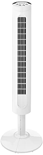Honeywell HYF023W Comfort Control Tower Fan, Wide Area Cooling, White