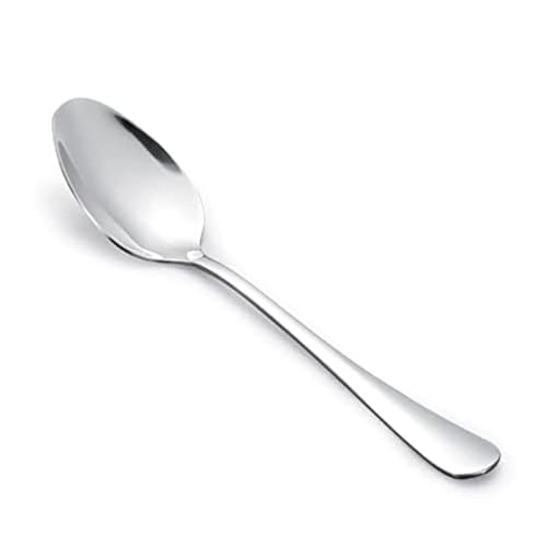 Maestro Craft Pack of 6 Pieces Stainless Steel Soup Spoons - Table Dinner Spoons - Serving Spoons - Silverware Mirror Polishing Kitchen Cutlery Set 8 inch (Silver)