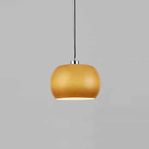 Lampe suspension ellipse en verre bicolore et métal au style européen