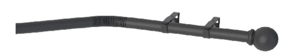 Chrome Black 28Mm Bay Window Eyelet Pole Kit - 400Cm - Easy Bend By Hand