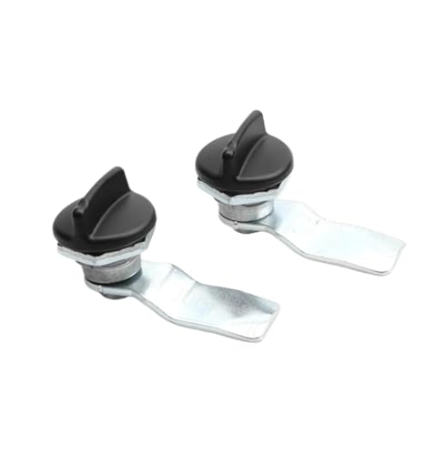 Serrure à languette rotative pour armoire électrique en tôle noire MS715-2
